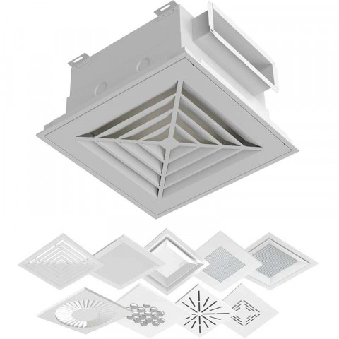 Модуль воздухораспределительный с фильтром и прямоугольным патрубком ВБ-П